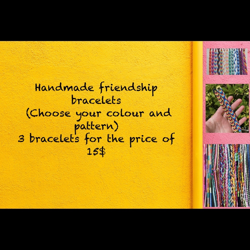 Handmade friendship bracelets !!!